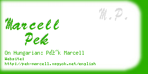 marcell pek business card